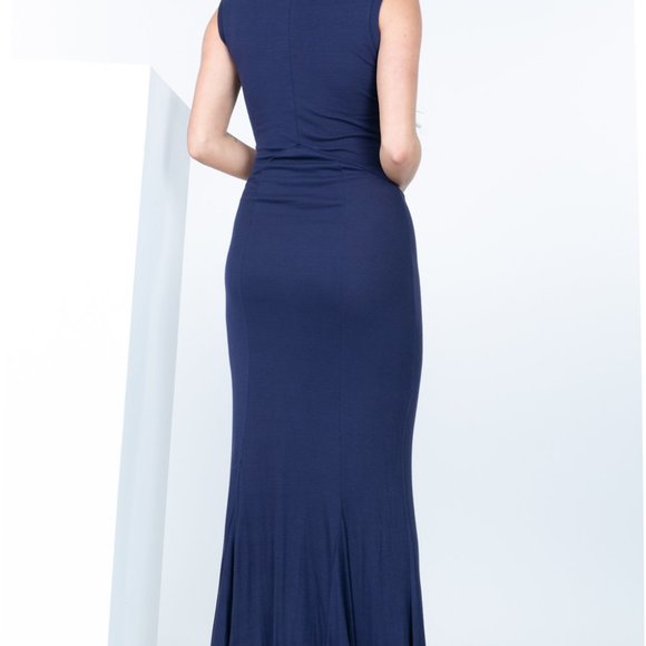 Capped Sleeve Knit Maxi Dress - Picture 4 of 6